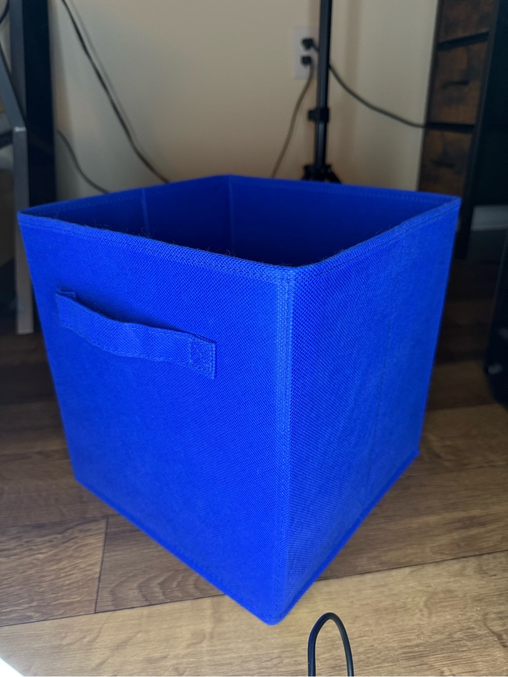 Blue Fabric Storage Bin - Collapsible Home Organizer